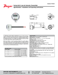Thumbnail of document Manual - AVLV Air Velocity Transmitter
